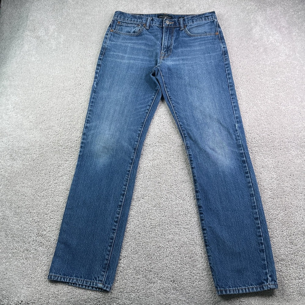 Lucky Brand Jeans Mens 32x32 Blue 121 Slim Fit Straight Leg Cotton Denim